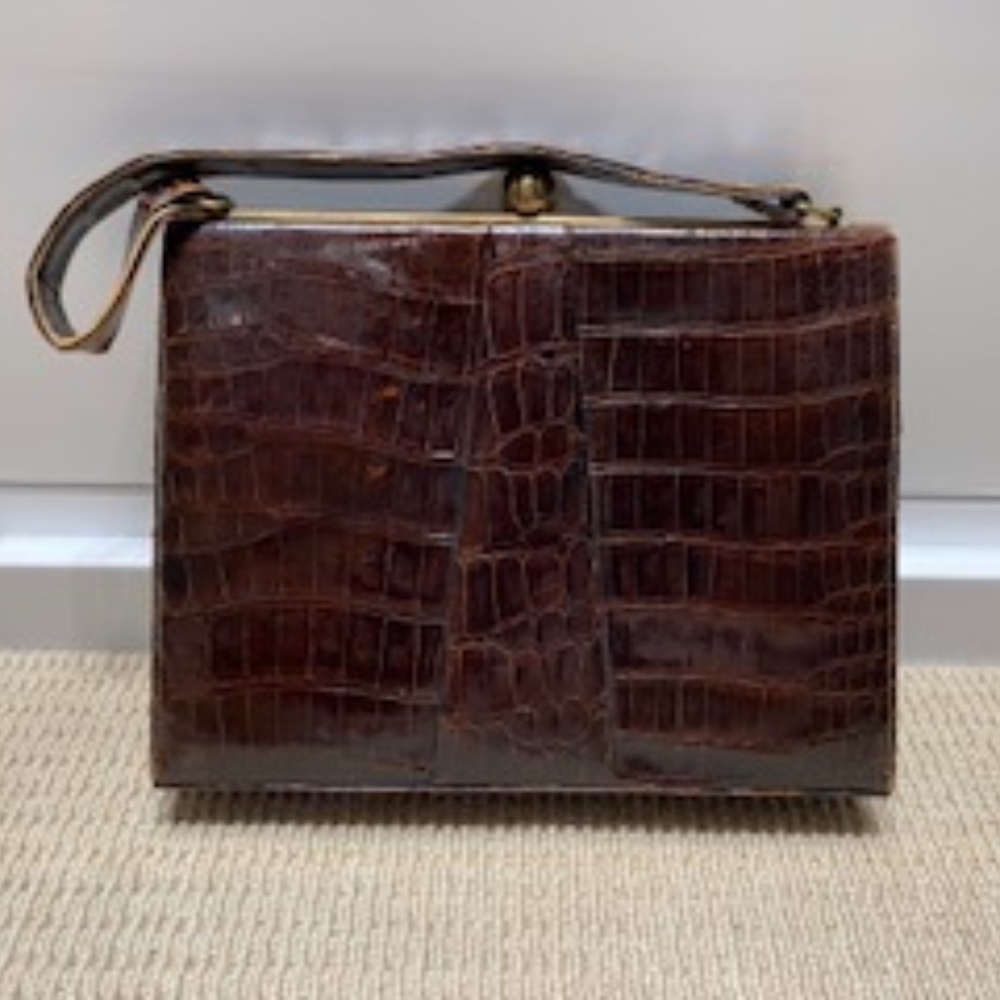 Authentic Lesco Alligator Vintage Handbag Satchel